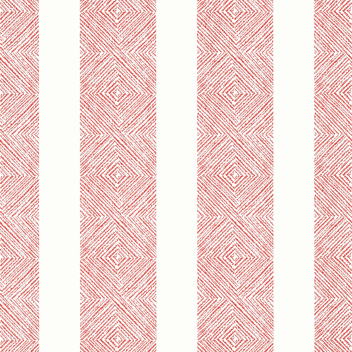 Anna French Clipperton Stripe wallpaper - Antilles collection - Red