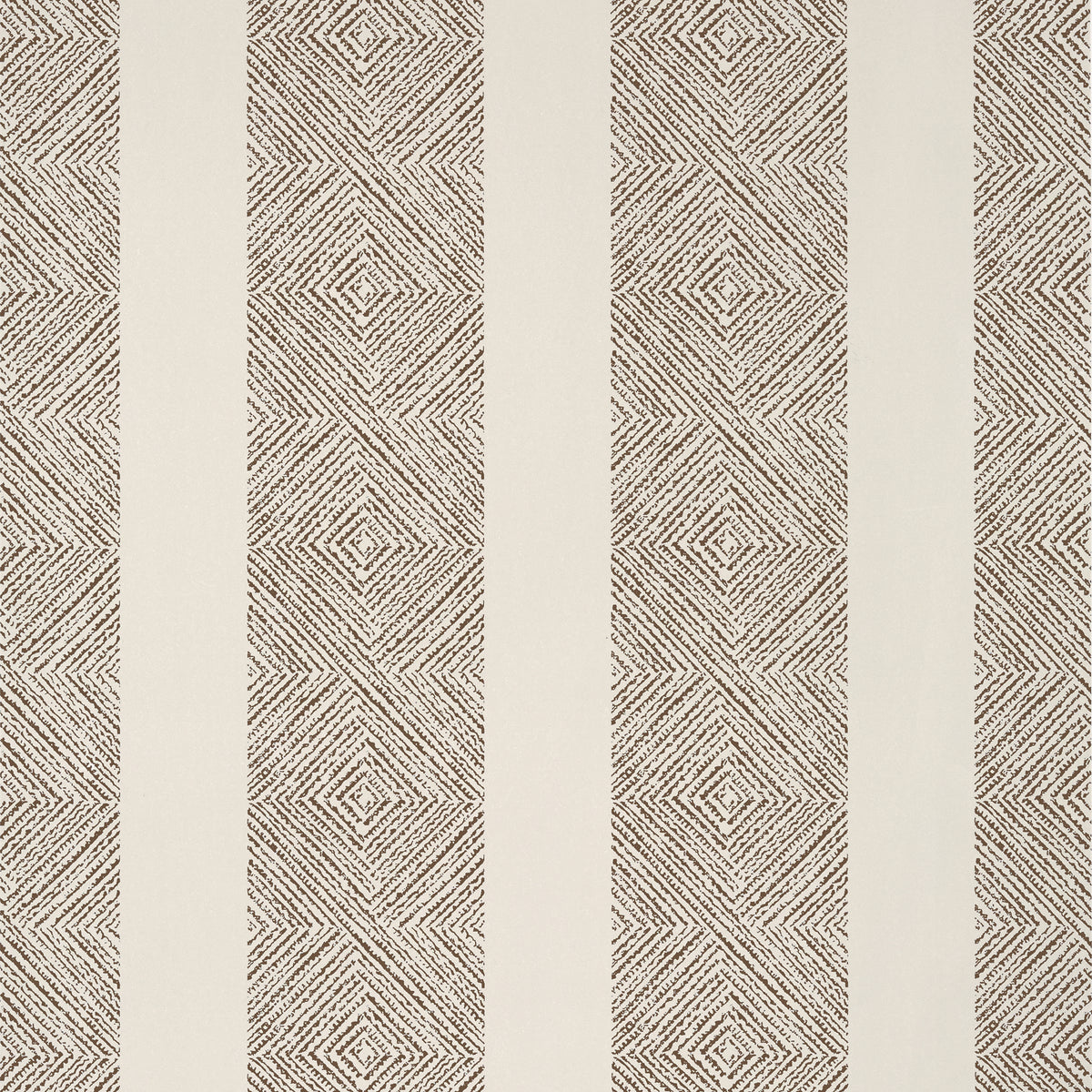 Anna French Clipperton Stripe wallpaper - Antilles collection - Brown on Natural