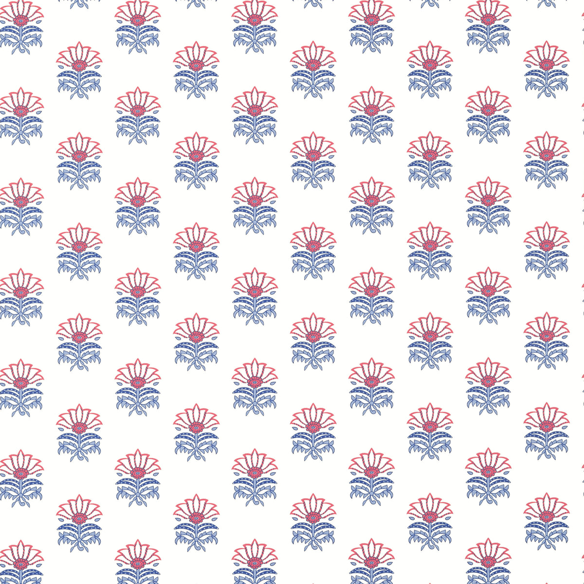 Anna French Milford wallpaper - Antilles collection - Red and Blue