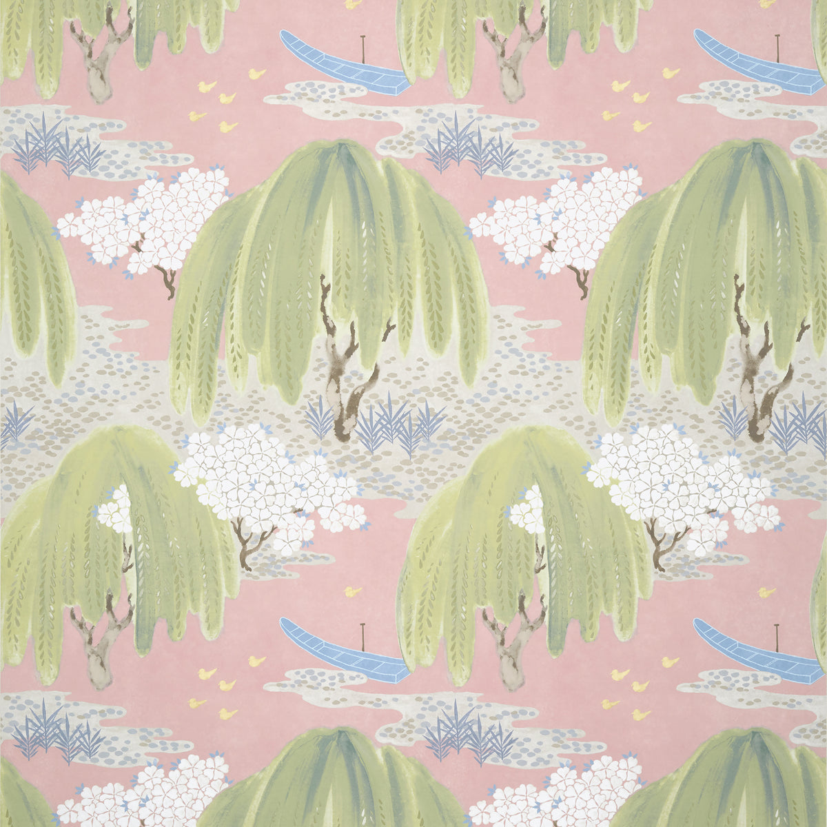 Anna French Willow Tree wallpaper - Willow Tree collection - Blush