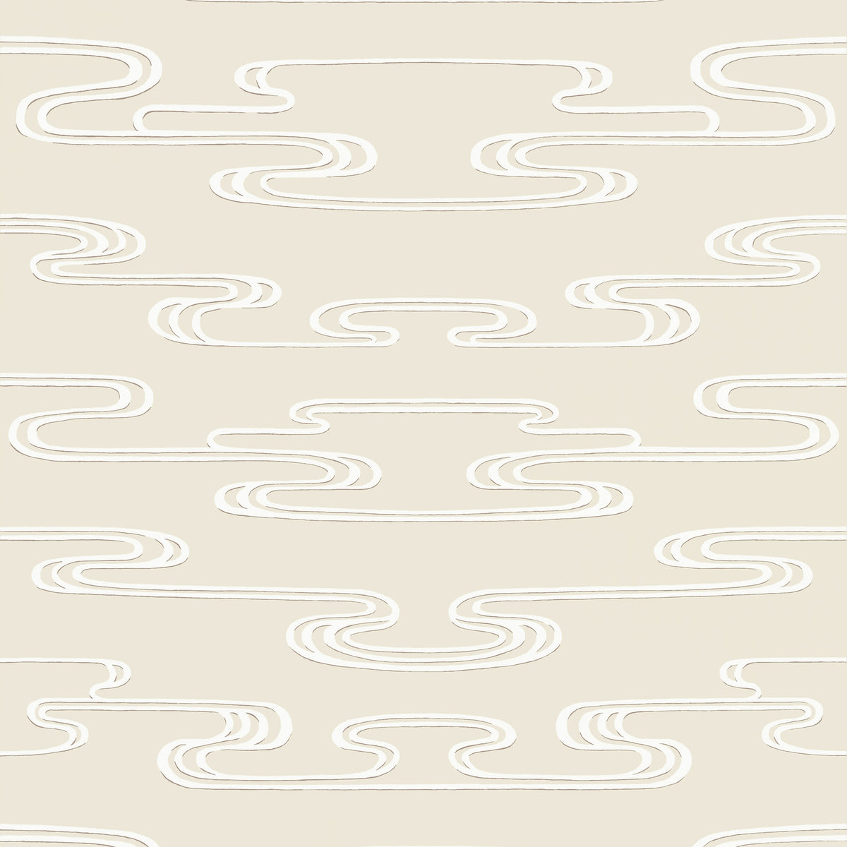 Anna French Cloudwater wallpaper - Willow Tree collection - Beige