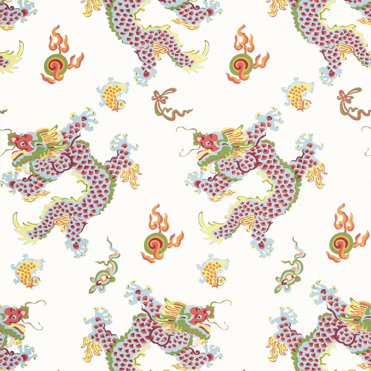Anna French Dragon Dance wallpaper - Willow Tree collection - Multi