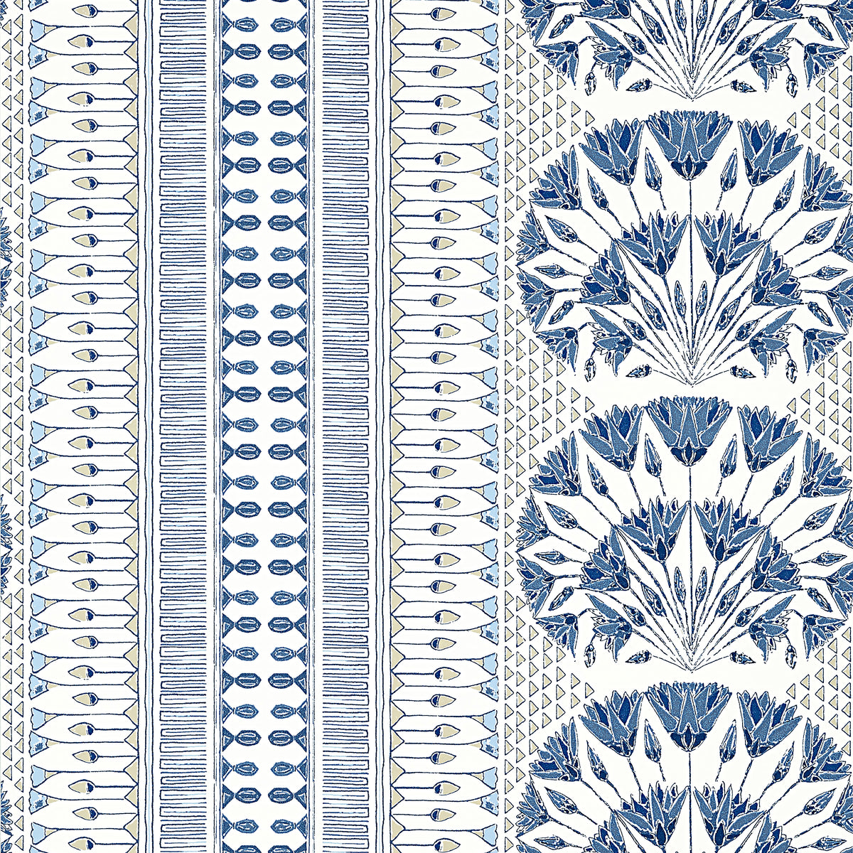 Anna French Cairo wallpaper - Savoy collection - Blue and White