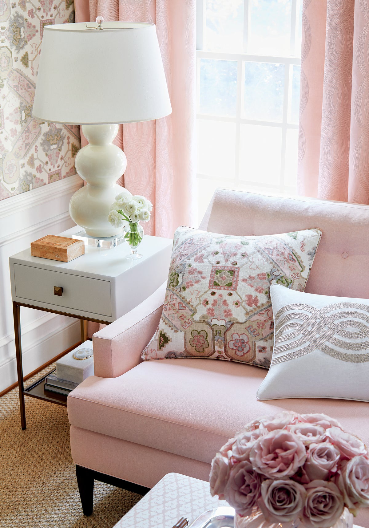 Thibaut Persian Carpet wallpaper - Heritage collection room setting