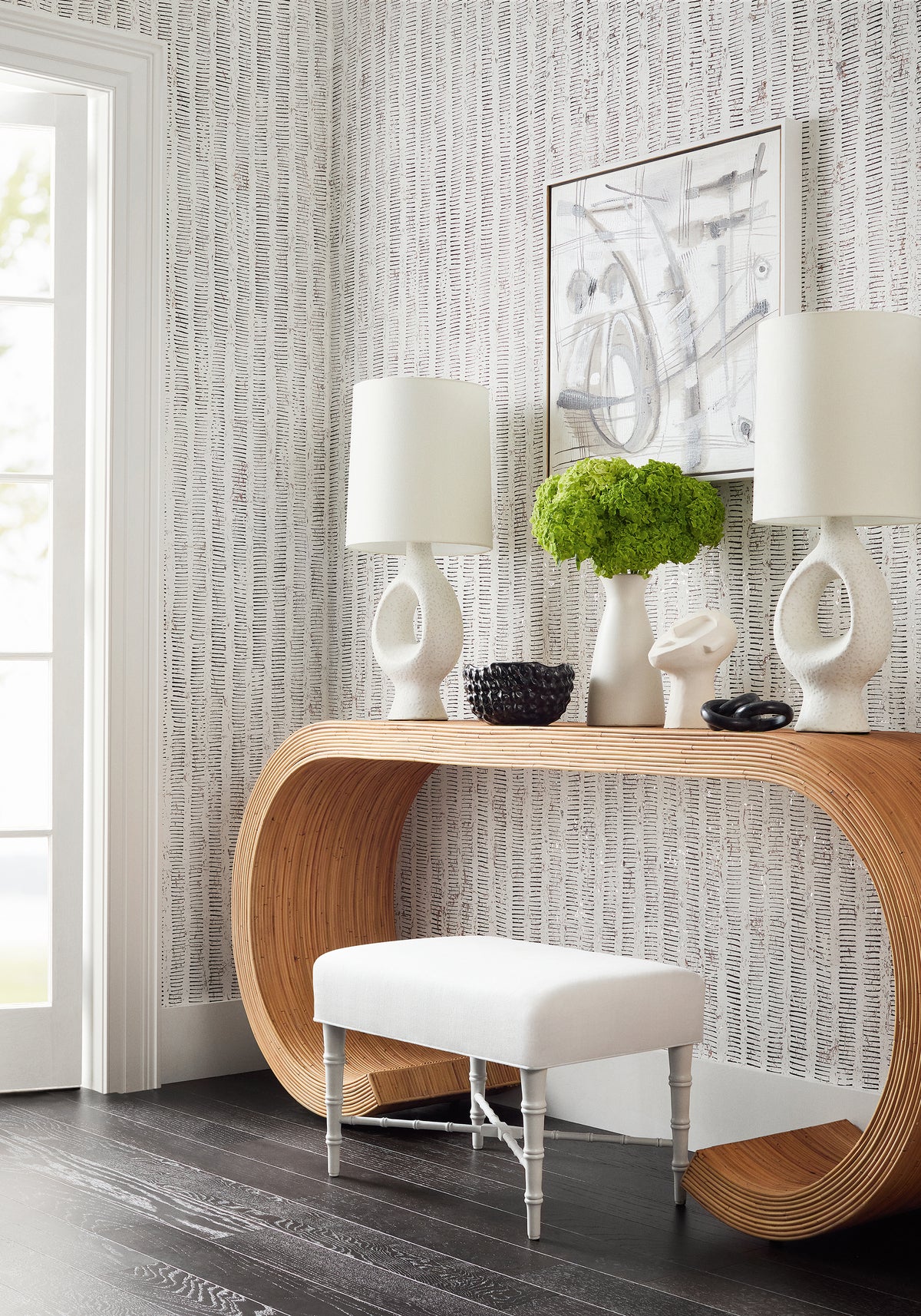 Thibaut Cork Forest wallpaper - Modern Resource 3 room setting