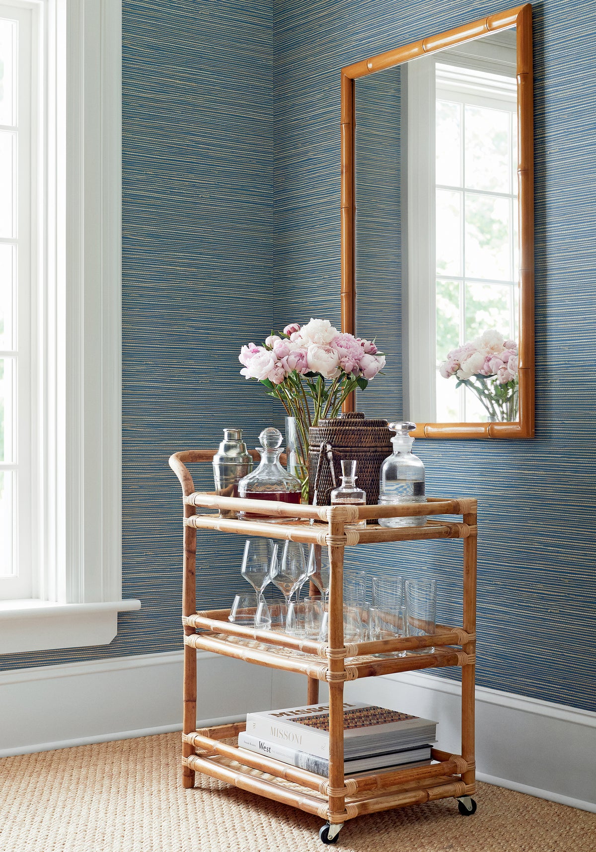 Thibaut St. Thomas wallpaper - Pavilion collection room setting