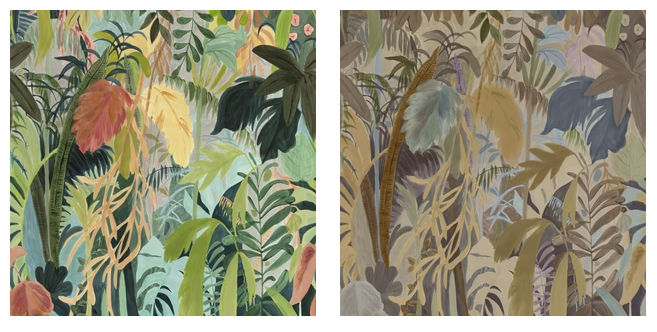 RAINFOREST MURAL Wallpaper by Thibaut, Islander Collection (3 Panel Mural Roll)