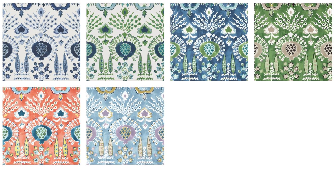 MENDOZA SUZANI Wallpaper by Thibaut, Kismet Collection in Double Rolls