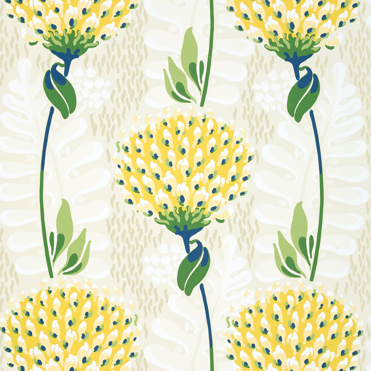 Thibaut Tiverton Yellow wallpaper colorway (T10646)