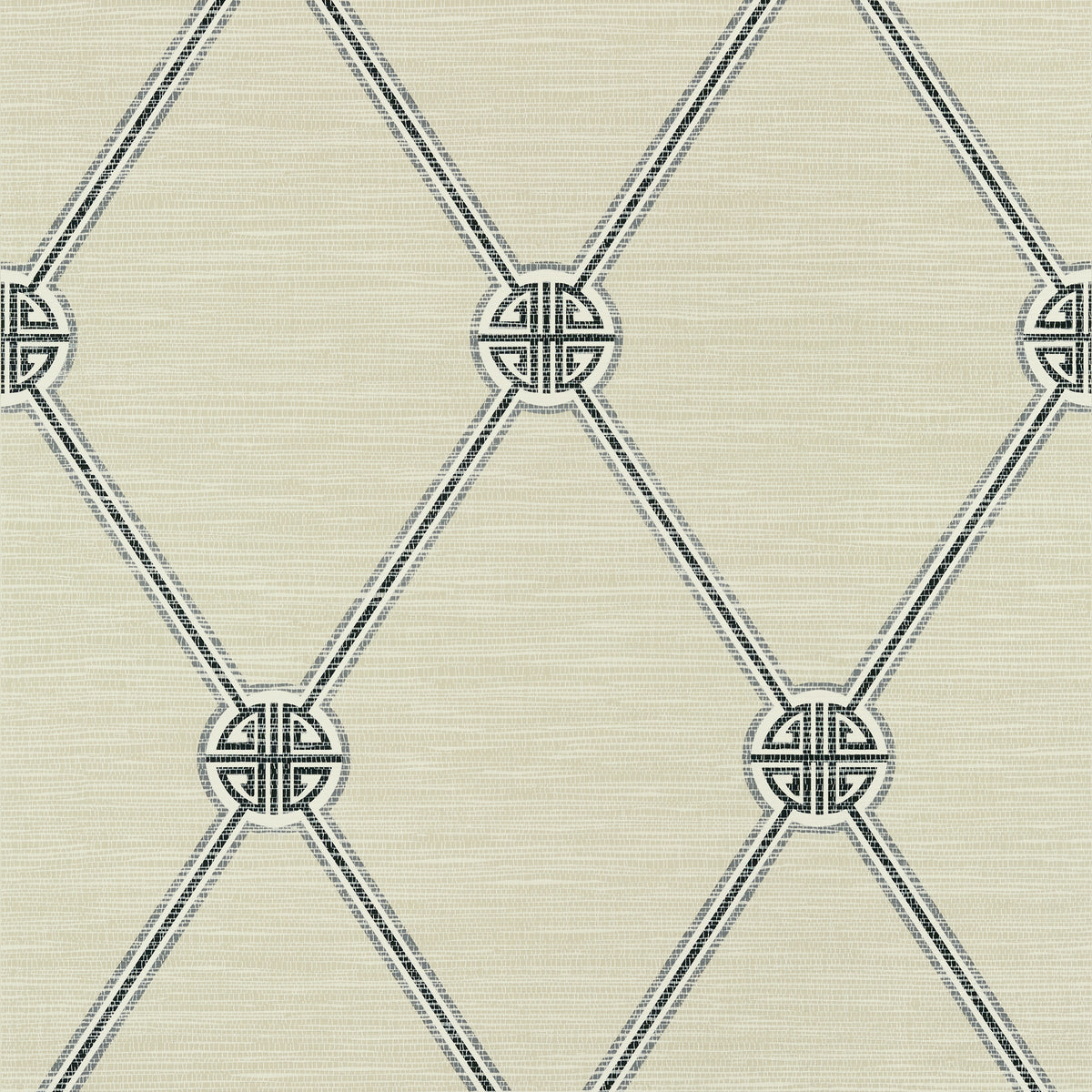 Thibaut Turnberry Trellis wallpaper - Pavilion - Charcoal