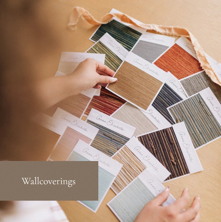 Anna Elisabeth grasscloth wallpaper sample memo