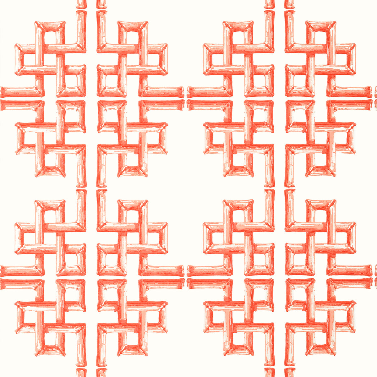 Thibaut BOCA BAMBOO wallpaper, Coral