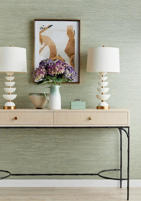Cape May Weave raffia grasscloth wallpaper by Thibaut