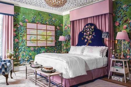 Thibaut - JARDIN BLOOM MURAL Wallpaper - Grand Palace Collection