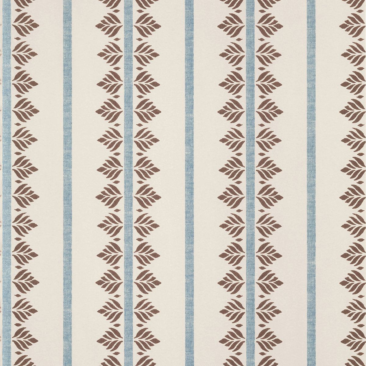 Anna French Fern Stripe wallpaper - Antilles collection - Brown and Slate
