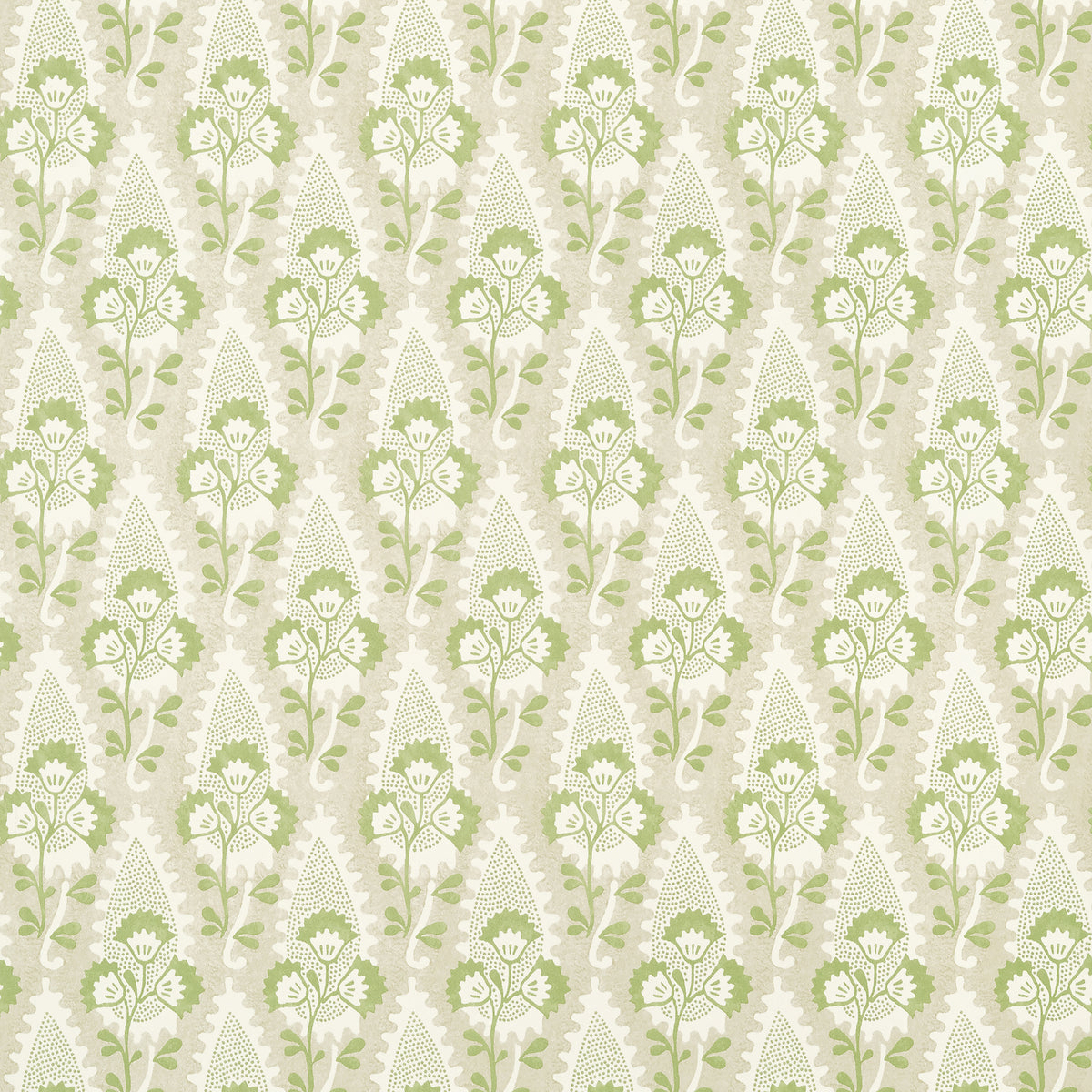 Anna French Cornwall wallpaper - Antilles collection - Green and Beige