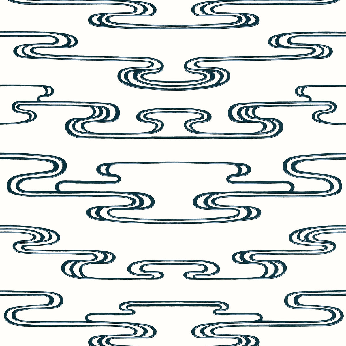 Anna French Cloudwater wallpaper - Willow Tree collection - Black
