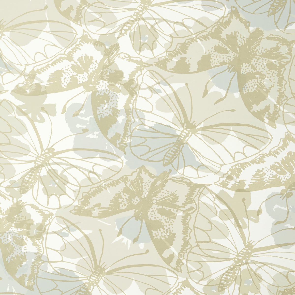 Anna French Paxton wallpaper - Willow Tree collection - Metallic on Neutral