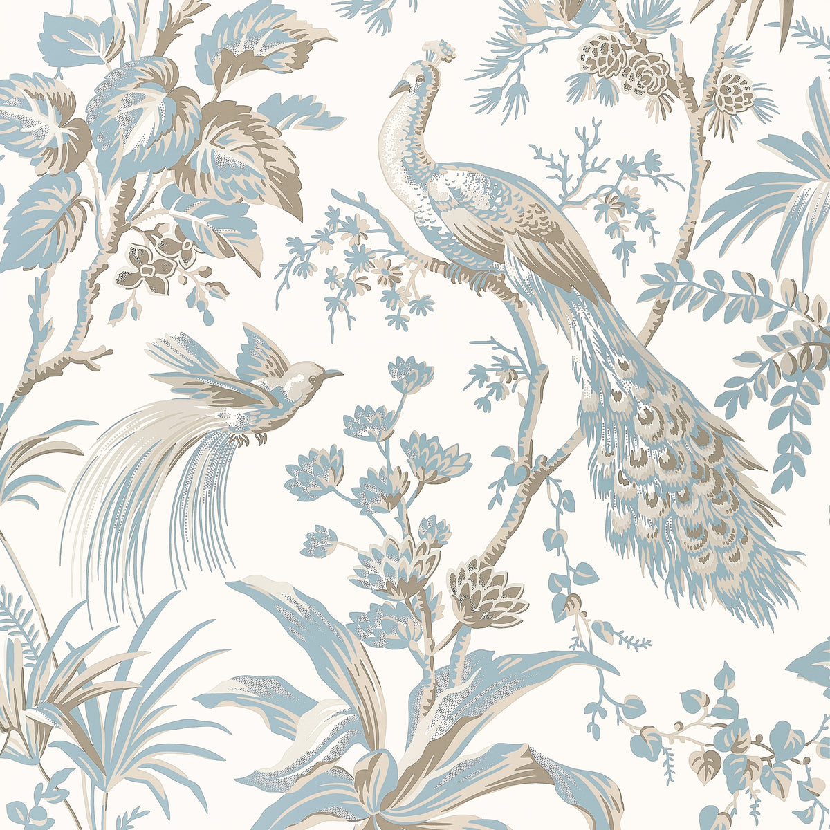 Anna French - PEACOCK TOILE Wallpaper - Bristol Collection