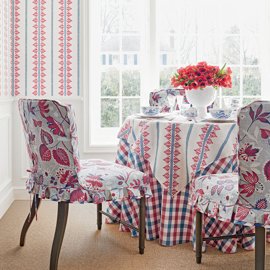 Anna French Fern Stripe wallpaper - Antilles collection room setting
