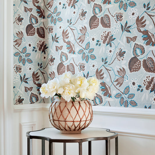 Anna French Indienne Hazel wallpaper - Antilles collection room setting