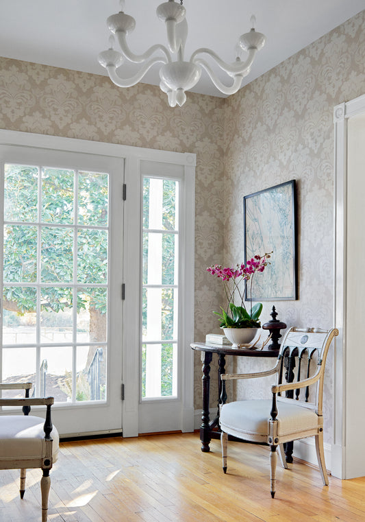 Anna French Darcey Damask wallpaper - Belvedere Collection
