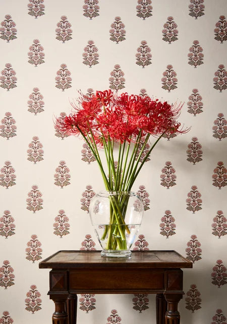 AUDREY Wallpaper by Thibaut, Boxwood Collection in Double Rolls