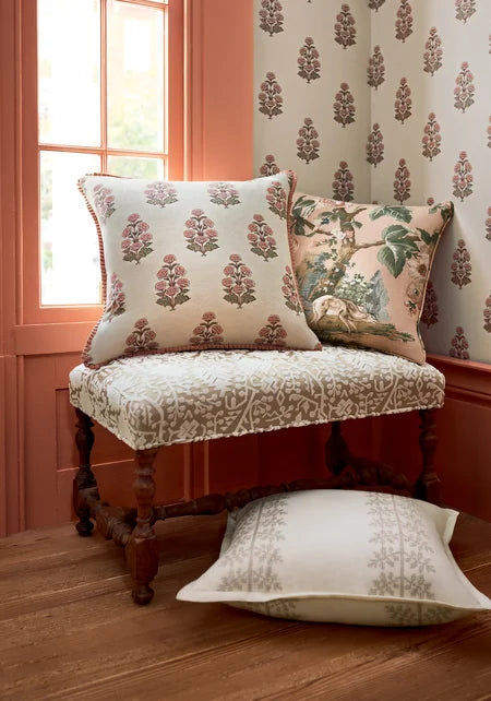 AUDREY Wallpaper by Thibaut, Boxwood Collection in Double Rolls