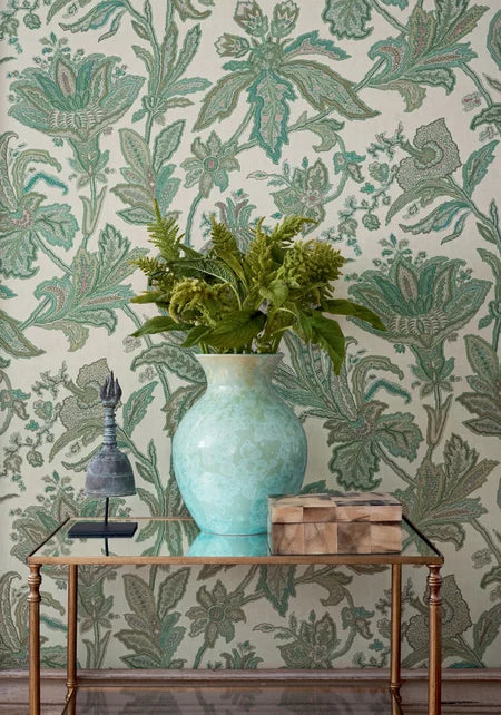 BRECKENRIDGE Wallpaper by Thibaut, Boxwood Collection in Double Rolls