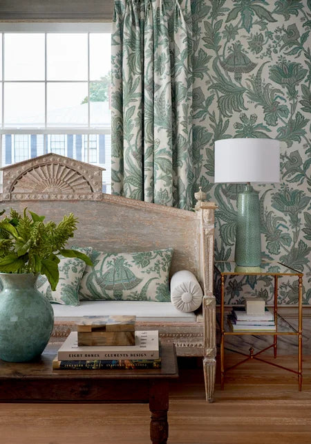 BRECKENRIDGE Wallpaper by Thibaut, Boxwood Collection in Double Rolls