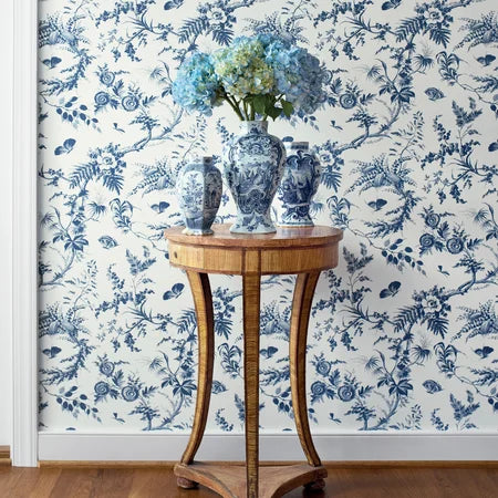 NEWLANDS TOILE Wallpaper by Thibaut, Bristol Collection in Double Rolls