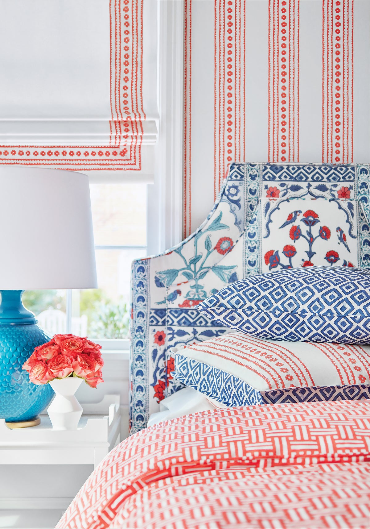 Ceylon New Haven Stripe wallpaper room scene