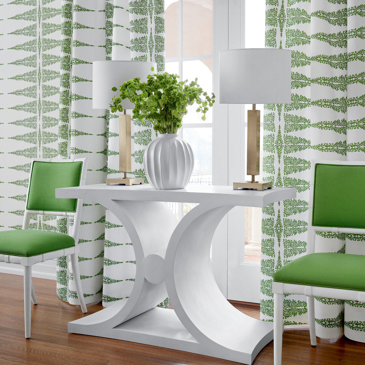Ellery Stripe wallpaper room view