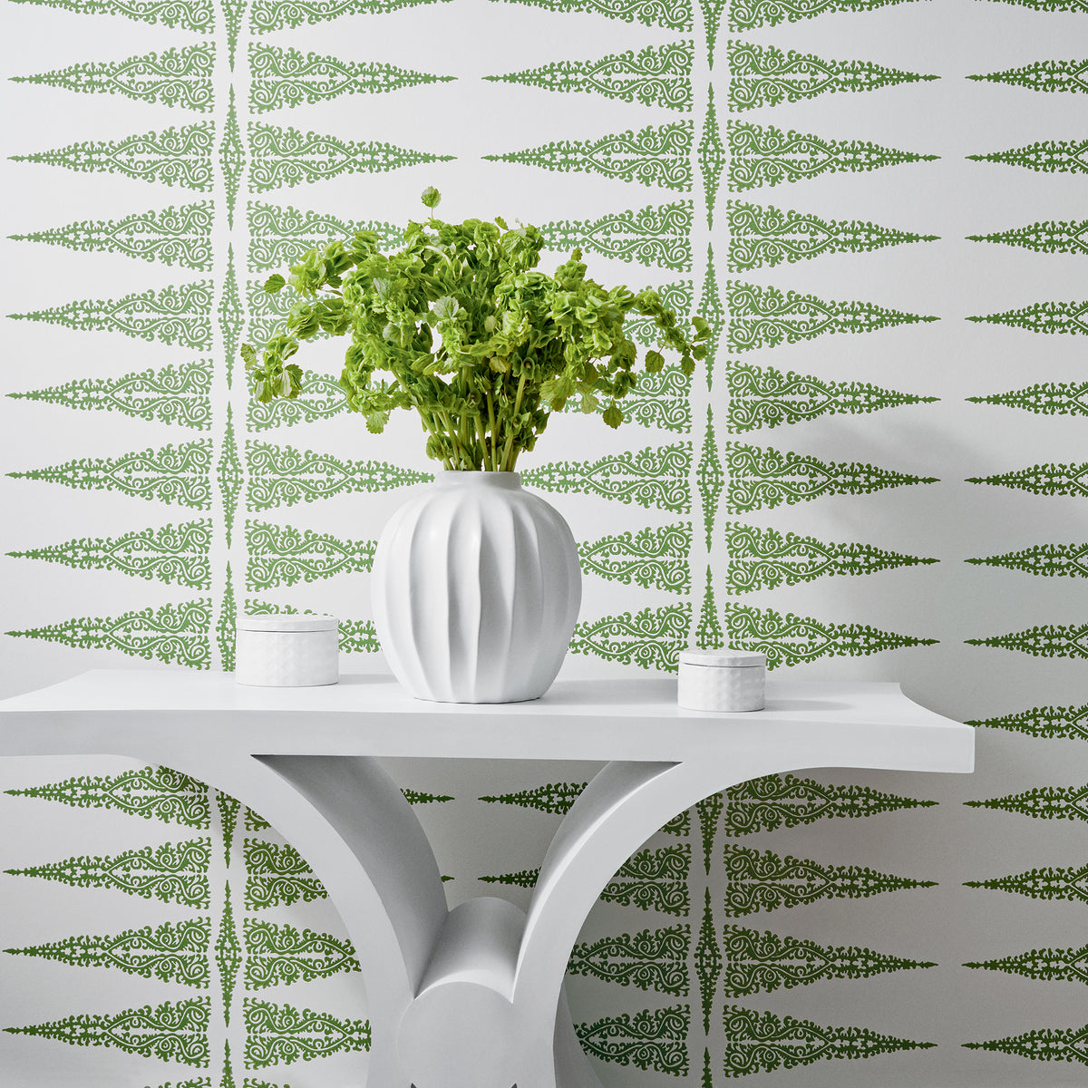 Ellery Stripe wallpaper room scene