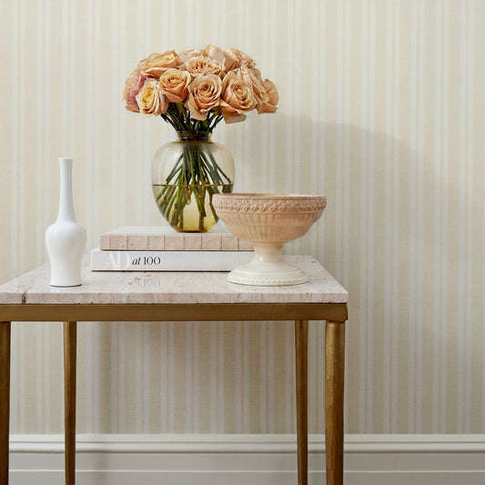 Ryland Stripe wallpaper room scene