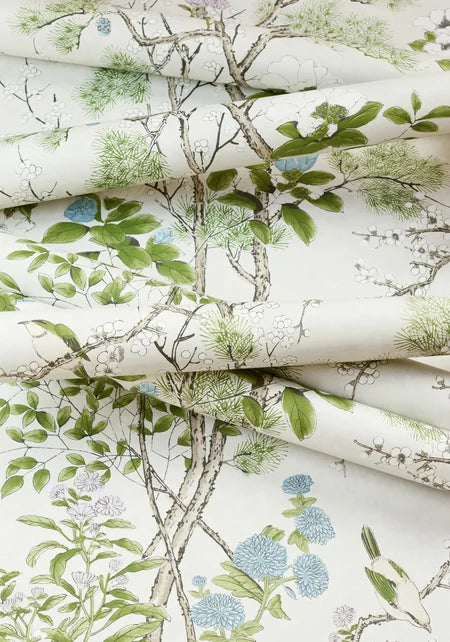 KATSURA Wallpaper by Thibaut, Grand Palace Collection in Double Rolls