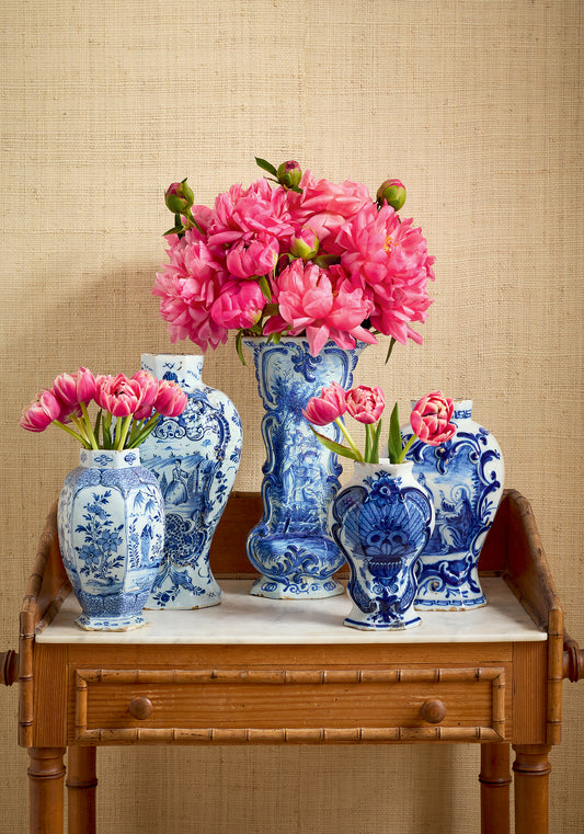 Thibaut Carolina Raffia grasscloth wallpaper - Grasscloth Resource 6 room setting