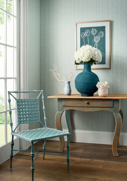 Thibaut Coastline grasscloth wallpaper - Grasscloth Resource 6 room setting
