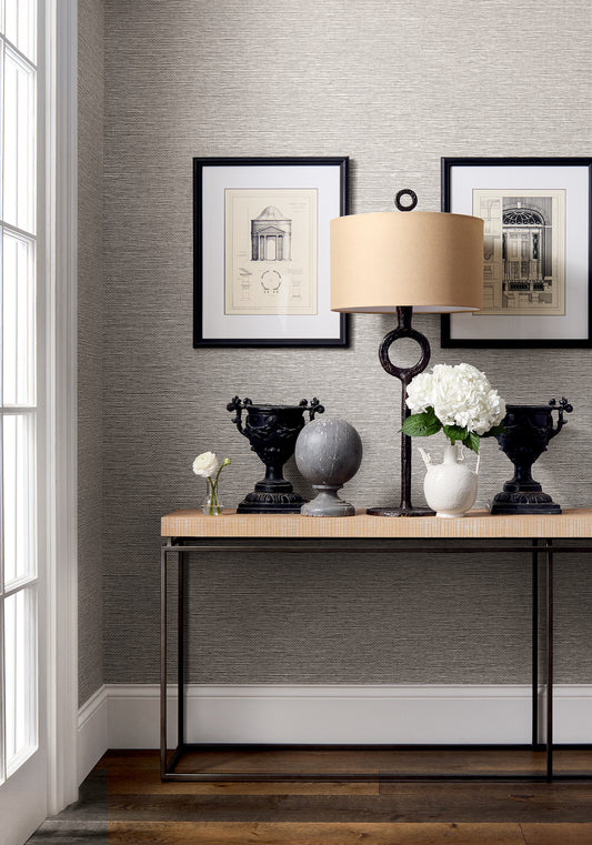 Thibaut Edward's Paper grasscloth wallpaper - Grasscloth Resource 6 room setting