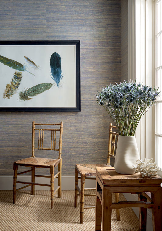 Thibaut Sydney grasscloth wallpaper - Grasscloth Resource 6 room setting