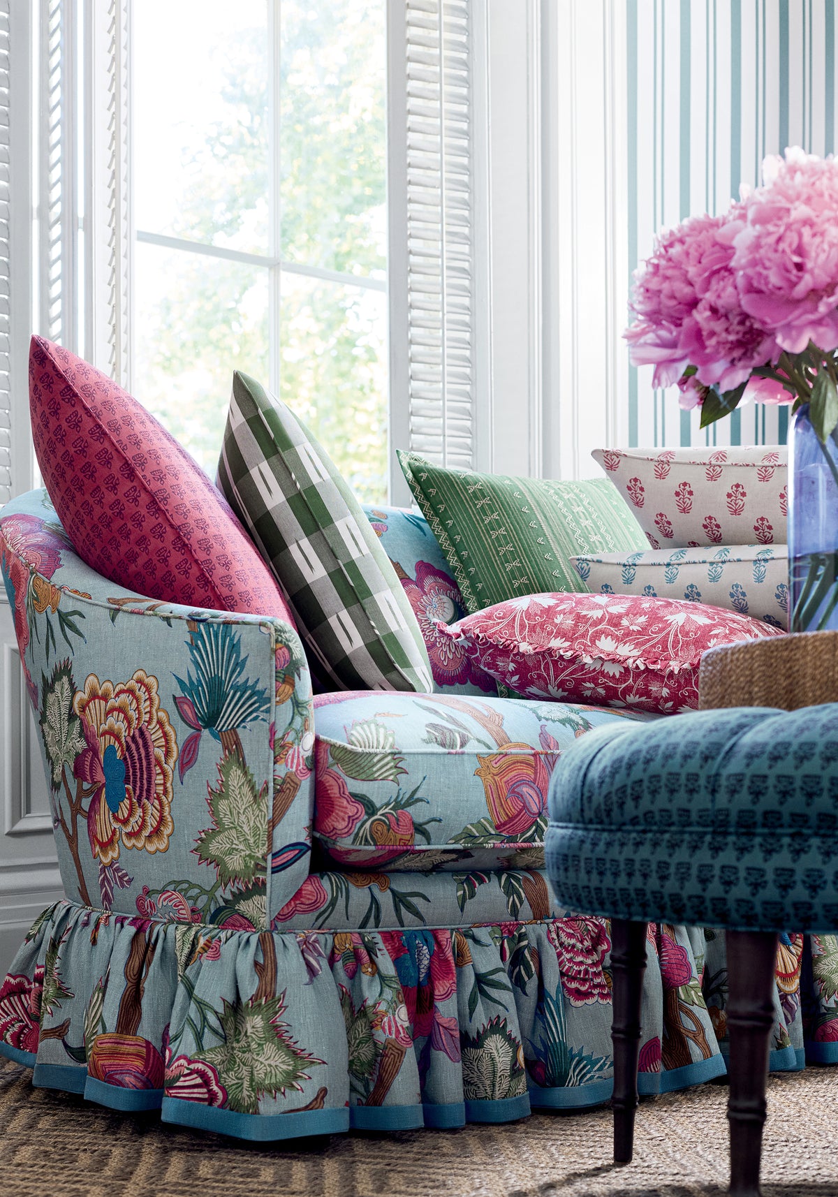Thibaut - MAGGIE STRIPE Wallpaper - Indienne Collection