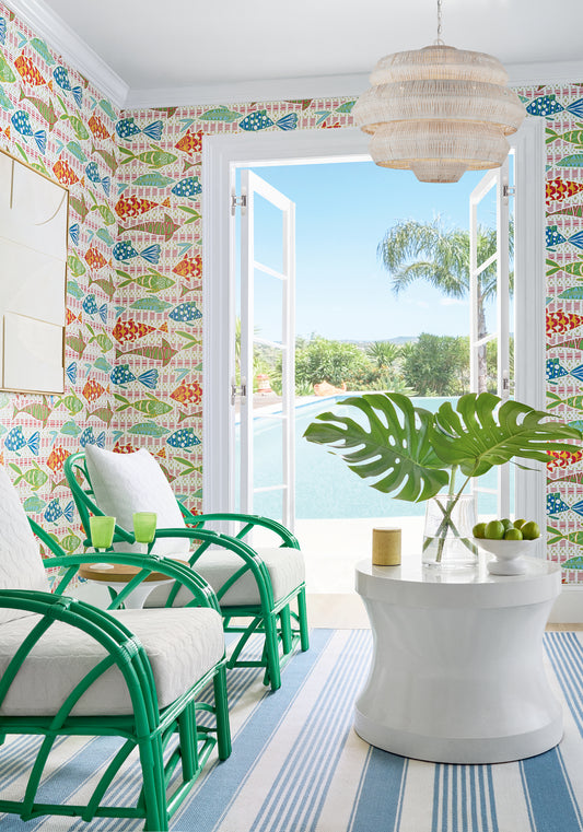 Thibaut Batik Fish wallpaper - Islander Collection