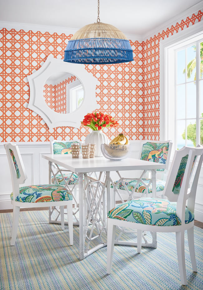 Thibaut - CANARY TRELLIS Wallpaper -  Islander Collection