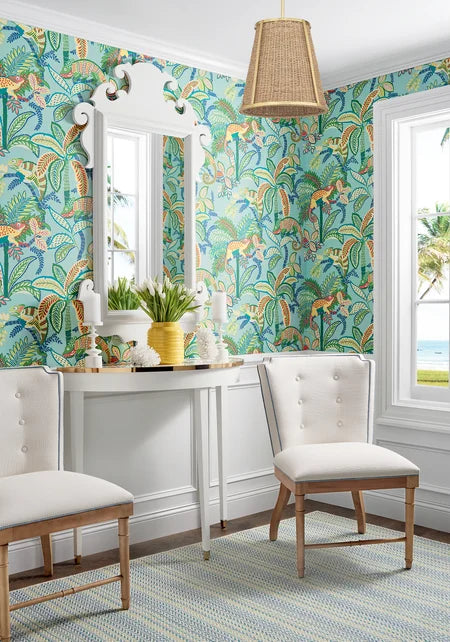 IGGY Wallpaper by Thibaut, Islander Collection in Double Rolls