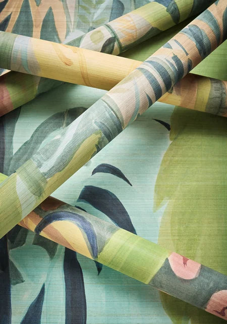 RAINFOREST MURAL Wallpaper by Thibaut, Islander Collection (3 Panel Mural Roll)
