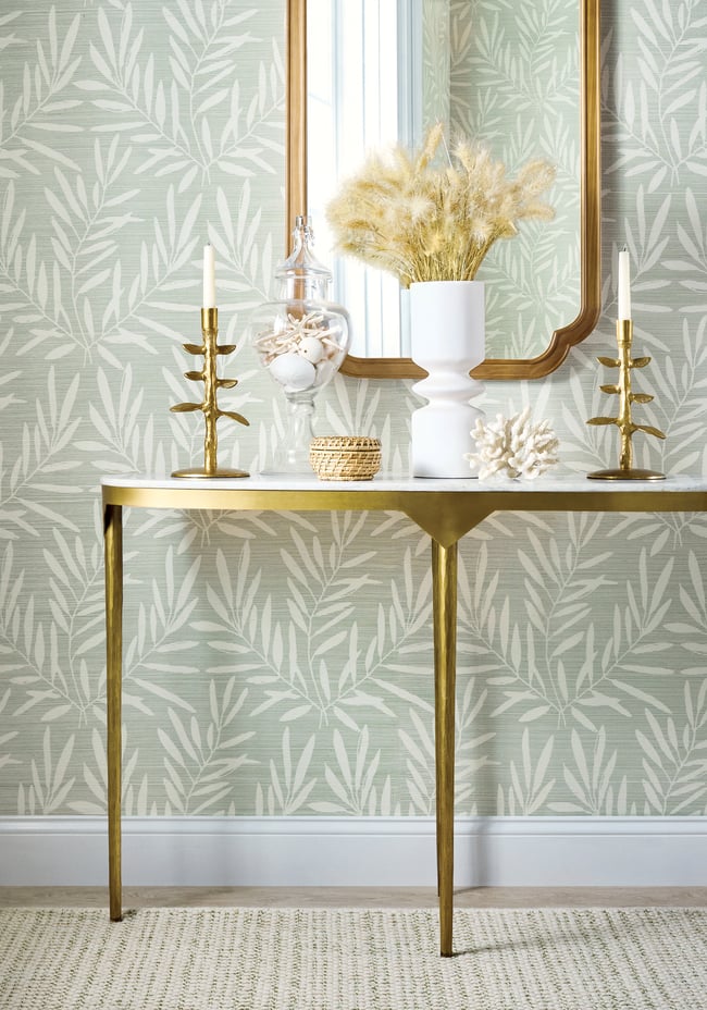 Thibaut - SUMMER LEAVES Wallpaper -  Islander Collection