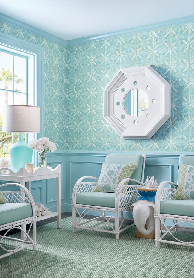 Thibaut - TORTUGA BATIK Wallpaper -  Islander Collection
