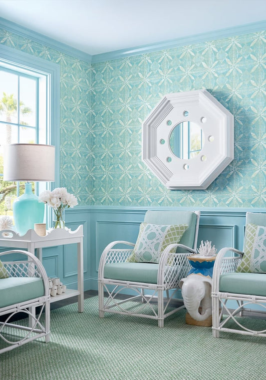Thibaut - TORTUGA BATIK Wallpaper -  Islander Collection