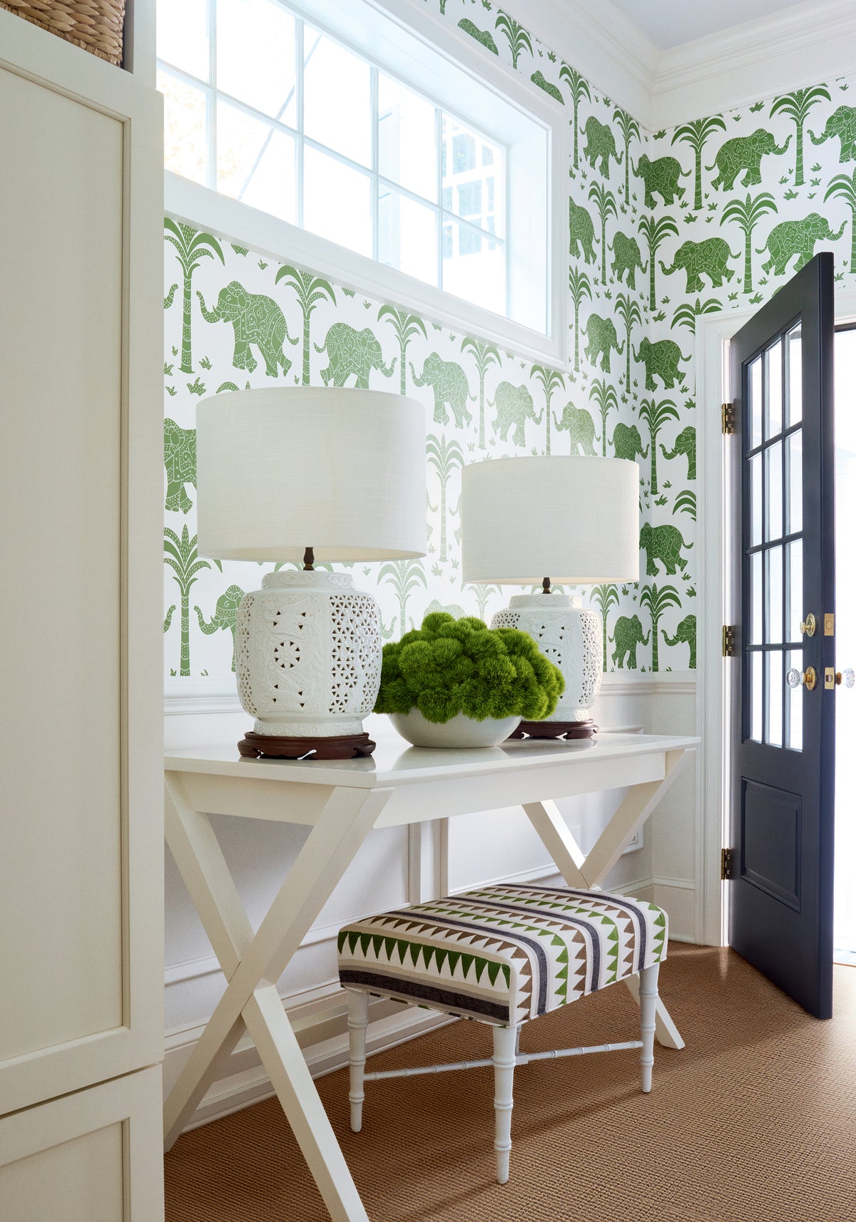Thibaut Elephant wallpaper - Kismet room setting