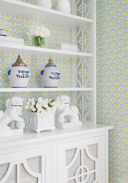 Thibaut Emily wallpaper - Kismet room setting